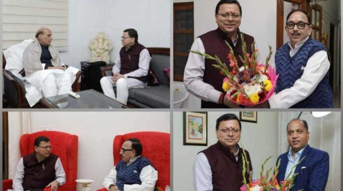 सीएम धामी ने दिल्ली में की इन केंद्रीय मंत्रियों से