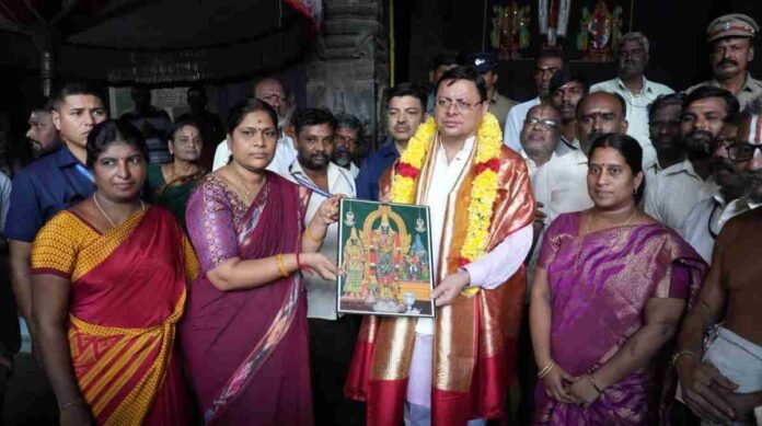 Uttarakhand News: चेन्नई पहुंचे सीएम धामी, पार्थसारथी मंदिर में की